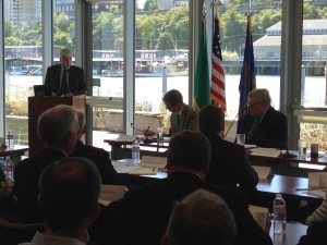 EPA Regional Administrator Dennis Mclarren, pictured with Rep. Derek Kilmer and retire Rep. Norm Dicks. 