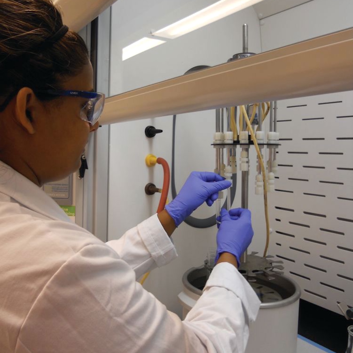 Scientist working in lab